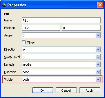 Eagle pin Visible option