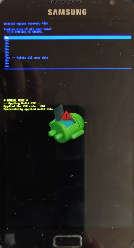 Samsung Galaxy Note GT N7000 reset05