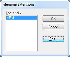 IAR EWB ARM Tools Filename Extensions