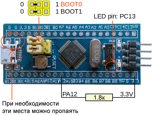 STM32 BluePill BOOT0 BOOT1