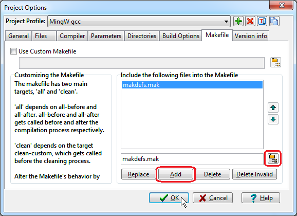 wxDev add Makefile script RM